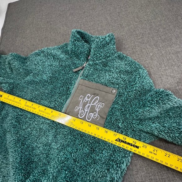 Marleylilly Pullover Cozy‎ Sweater S/M Green High Neck Zipper Polyester - Picture 10 of 13